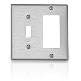 Leviton S126 2 Gang Faceplate with Toggle & Decora Openings